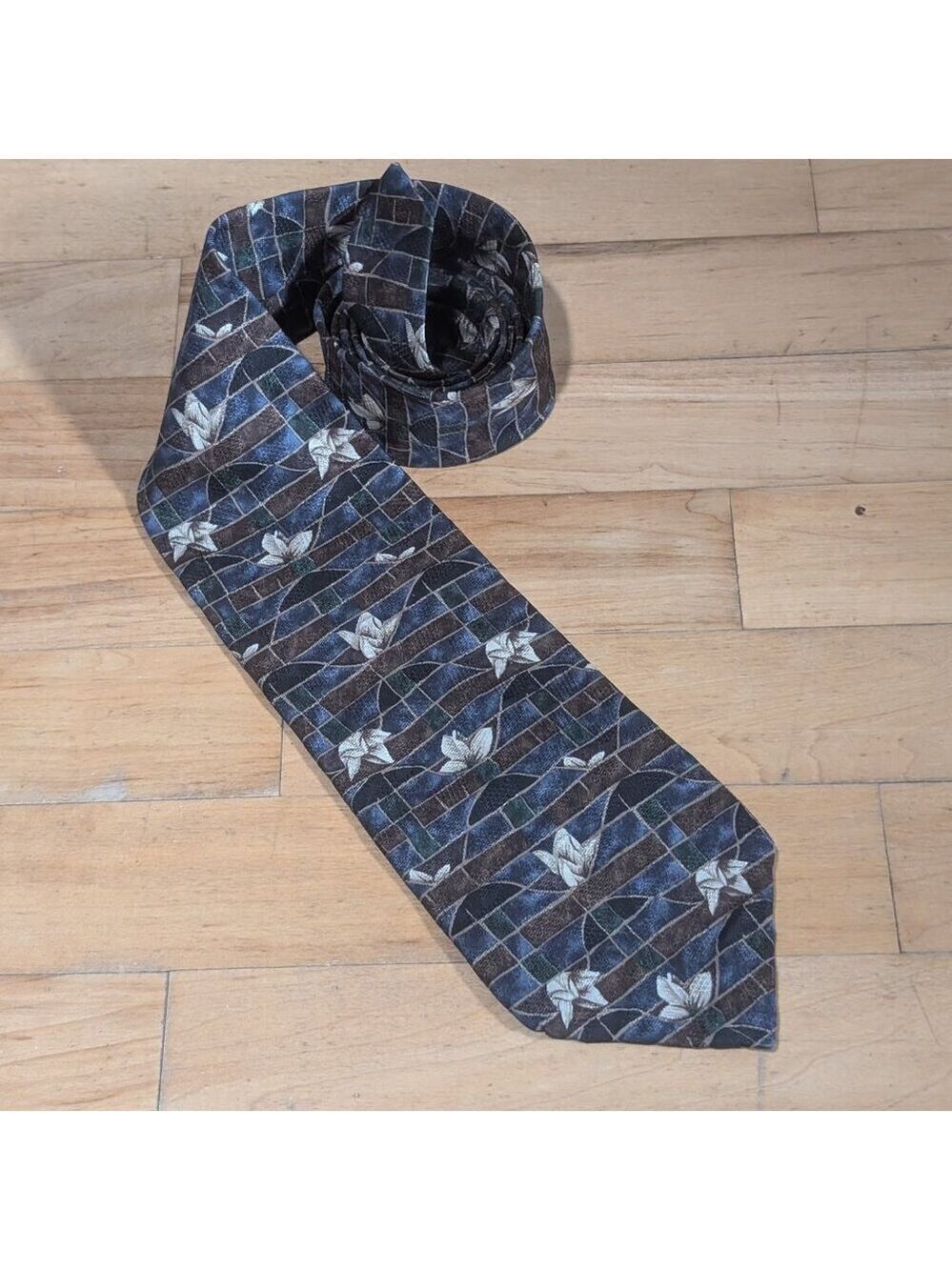 Vintage Dior Traditional Silk Tie In Floral Print